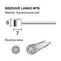 LONGUS MTB zavorna pletenica 1,5x2000 mm BOX /100 kos
