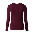 SHIMANO Ženska majica s kratkimi rokavi VERTEX LONG BASE LAYER bordo