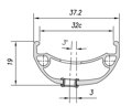 MACH1 Platišče TRUCKY 32 27.5 28D črn