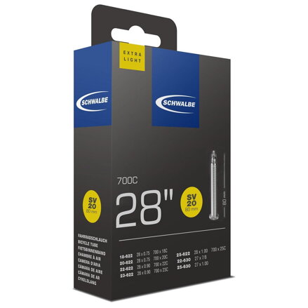 SCHWALBE Cev SV20 700x18/28C FV 80mm (18/28-622) 65g Exlight