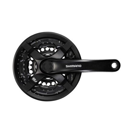 SHIMANO Center FC-TY501 170mm 48/38/28z. 6/7/8-k. črna s kvadratnim pokrovom