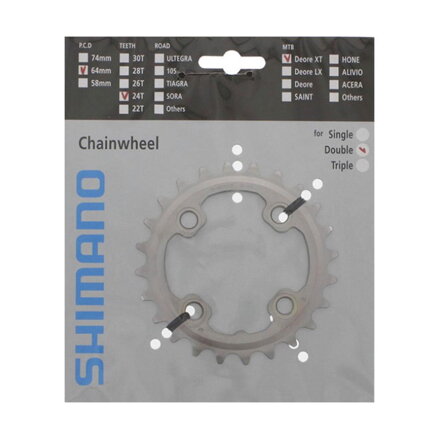 SHIMANO menjalnik 24z. FC-M785 XT srebrna. 64 mm