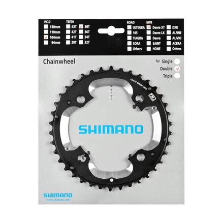 SHIMANO Gear 38z. FC-M785 XT 38/26z. črna 104 mm