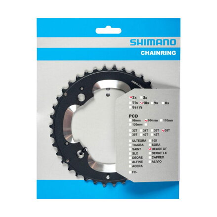 SHIMANO Gear 38z. FC-M785 XT 38/24z. črna 104 mm