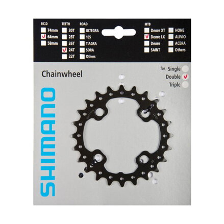SHIMANO menjalnik 24z. FCFC-M675 SLX črna 64 mm
