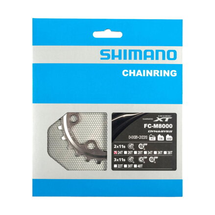 SHIMANO menjalnik 24z. FC-M8000 XT 34/24z. črna 64 mm