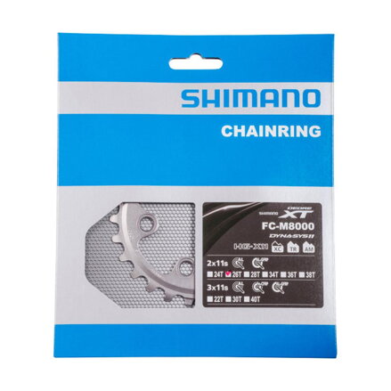 SHIMANO menjalnik 26z. FC-M8000 XT 36/26z. črna 64 mm