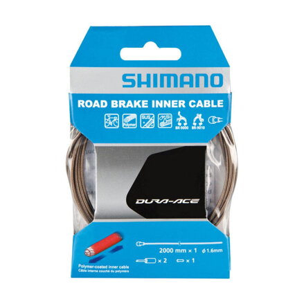 SHIMANO Cestni zavorni kabel 1.6x2000mm nerjaveče jeklo+polimerna prevleka Dura Ace