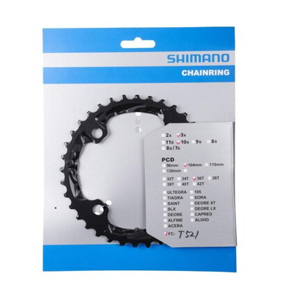 SHIMANO menjalnik 36z. FCT521 Deore črna