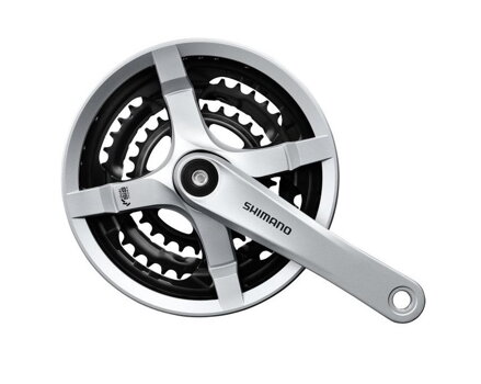 SHIMANO Center FC-TY501 170mm 48/38/28z. 6/7/8-k. srebro. s kvadratnim pokrovom