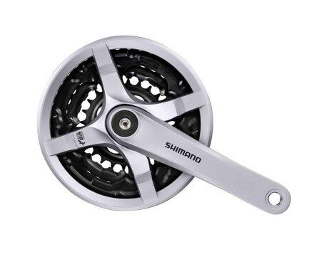 SHIMANO Center FC-TY501 170mm 42/34/24z. 6/7/8-k. srebro. s kvadratnim pokrovom