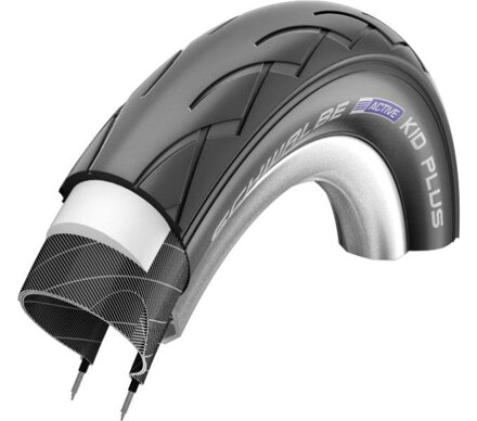 SCHWALBE pnevmatika KID PLUS (47-288) 14x1.75 Active 50EPI PunctureGuard 450g črna