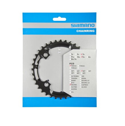 SHIMANO Menjalnik 36z.FC-M590 Deore black 104mm