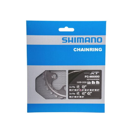 SHIMANO menjalnik 28z. FC-M8000 XT 38/28z. črna 64 mm