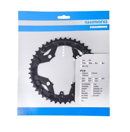SHIMANO Gear 44z. FC-T4010 Alivio 9-kos. črna 104 mm