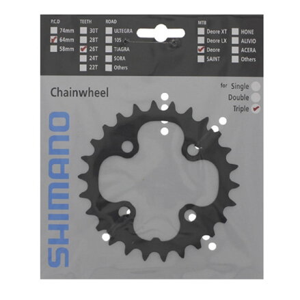 SHIMANO menjalnik 26z. FC-M590/M4060 9-kos. 64 mm