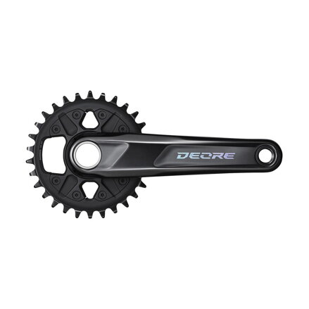 SHIMANO Middle Deore FC-M6100 175mm 30z. 12-k. BOOST črn dvodelni brez ležajev