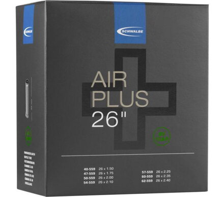 SCHWALBE Zračnica AIR PLUS AV13AP 26x1.50/2.50 AV(40/62-559) 40mm 290g