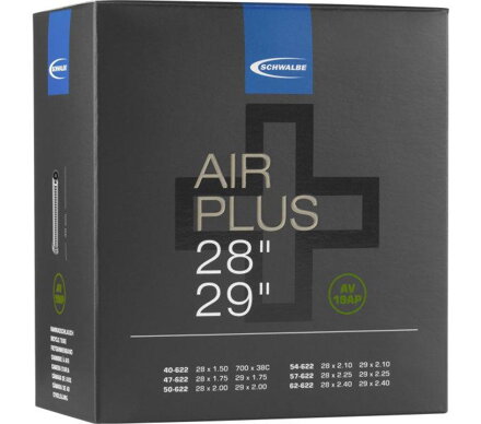SCHWALBE Zračnica AIR PLUS AV19 AP 29x1,75/2,40 AV(40/62-622) 40mm 320g