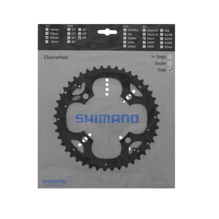 SHIMANO menjalnik 44z. FC-M530/FC-M591 črna 104 mm