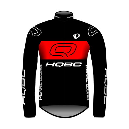 Vetroodporna jakna HQBC QPI TEAM 2021 črno/rdeča