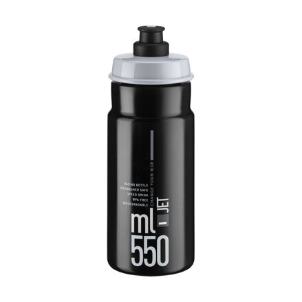 ELITE steklenica JET 550 črno siv logotip