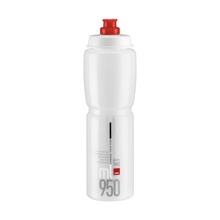ELITE steklenica JET 950 transparentno rdeč logotip