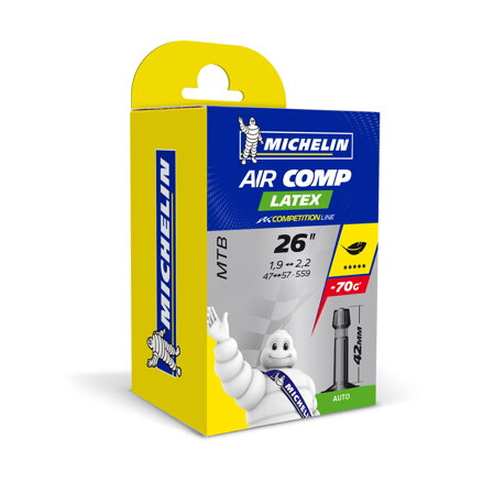 MICHELIN Duša C4 26x1,75/2,25 (47/57-559) AV 40mm 132g Latex