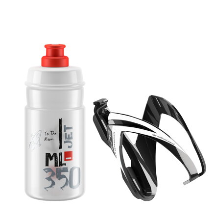 ELITE Steklenica s košarico v kompletu CEO rdeči logotip, 350 ml