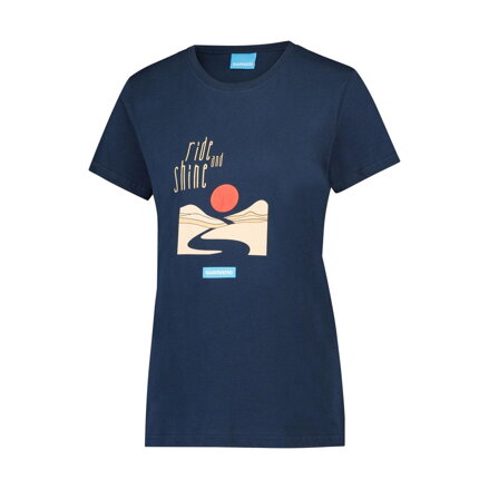 SHIMANO Ženska majica s kratkimi rokavi GRAPHIC TEE mornarsko modra
