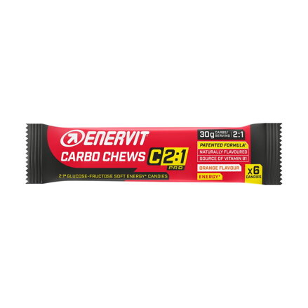 ENERVIT Candy CARBO ŽVEČILKE C2:1 pomaranča 6 kom