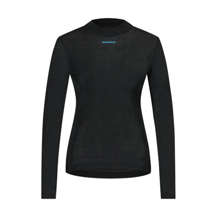 SHIMANO Ženska majica s kratkimi rokavi VERTEX PRIMA LONG BASE LAYER črna