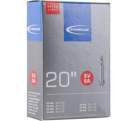 SCHWALBE Zračnica SV6A EXTRA LIGHT 20 23/40-406 EK 40mm 65g