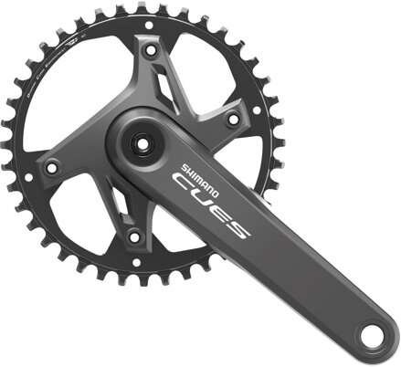 SHIMANO Center Cues U6000 175mm 40z. 9/10/11-k. črn dvodelni brez ležajev