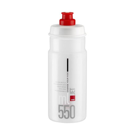 ELITE steklenica JET 550 transparentno rdeč logotip