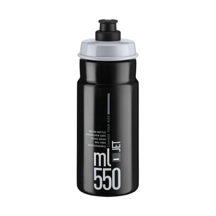 ELITE steklenica JET 550 črno siv logotip