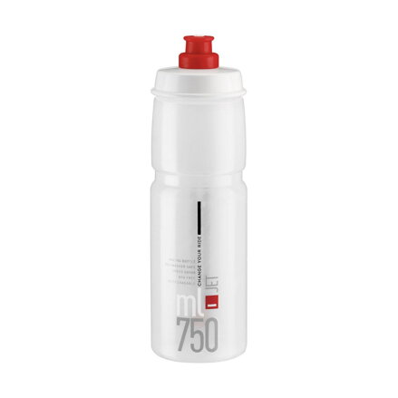 ELITE steklenica JET 750 transparentno rdeč logotip