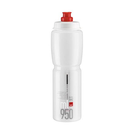 ELITE steklenica JET 950 transparentno rdeč logotip