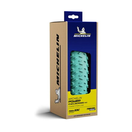 MICHELIN Pnevmatika POWER Cyclocross MUD 700x33C (33-622) 390g 3x120TPI TLR črno/zelena