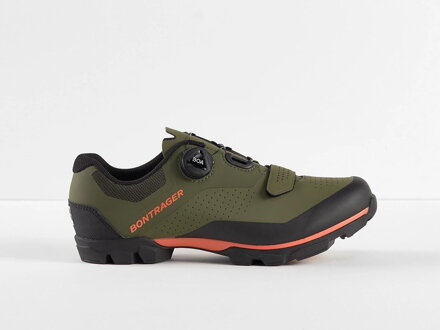 Bontrager čevlji Foray MTB zeleno oranžni.