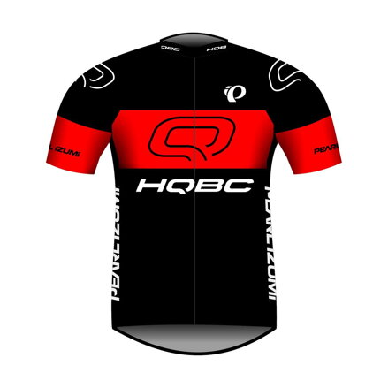 Dres QPI TEAM 2021 s kratkimi rokavi črno/rdeč