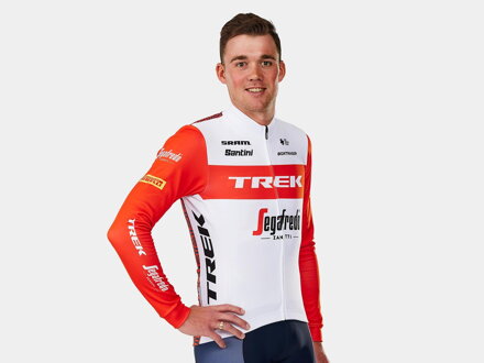 Bontrager Santini Trek-Segafredo Team replika dresa z dolgimi rokavi belo rdeča