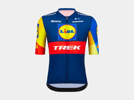 Replika modrega dresa Lidl-Trek Team Santini Bontrager