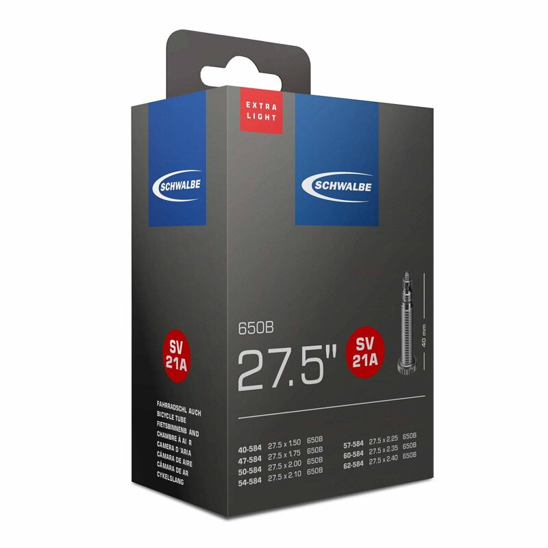 SCHWALBE Tube SV21A 27,5x1,50/2,40 FV 40mm (40/62-584) 135g exlight SCHWALBE Tube SV21A 27,5x1,50/2,40 FV 40mm (40/62-584) 135g exlight