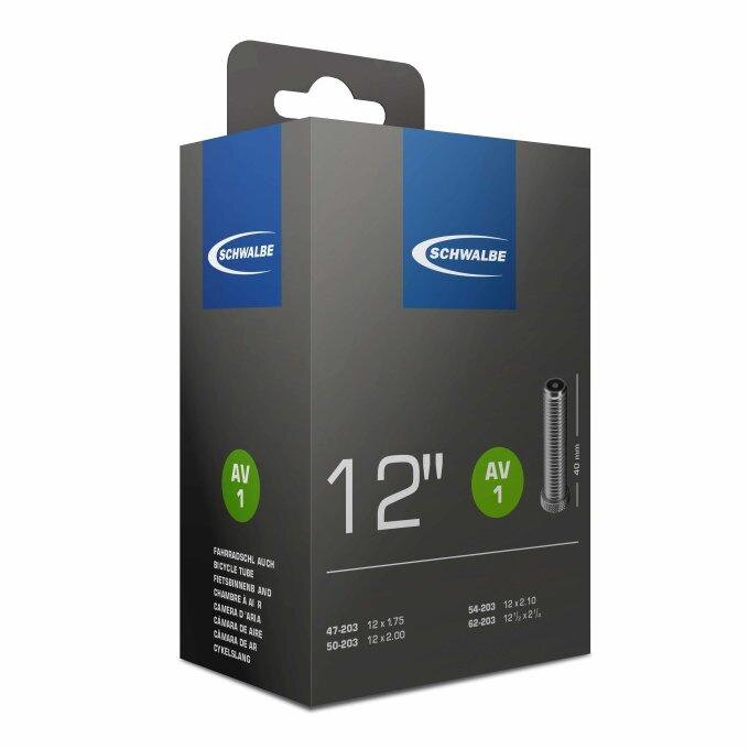 SCHWALBE Zračnica AV1 12x1,75/2,10 AV 40mm (47/62-203) 80g SCHWALBE Zračnica AV1 12x1,75/2,10 AV 40mm (47/62-203) 80g