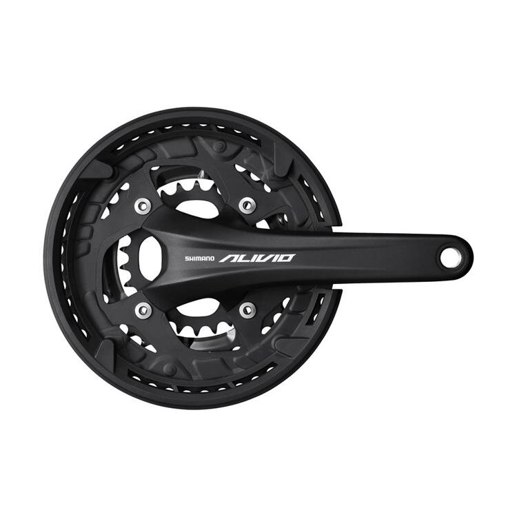 SHIMANO Middle Alivio FC-T4060 175mm 44/32/22z. 9-k. črna z dvodelnim pokrovom brez ležaja SHIMANO Middle Alivio FC-T4060 175mm 44/32/22z. 9-k. črna z dvodelnim pokrovom brez ležaja
