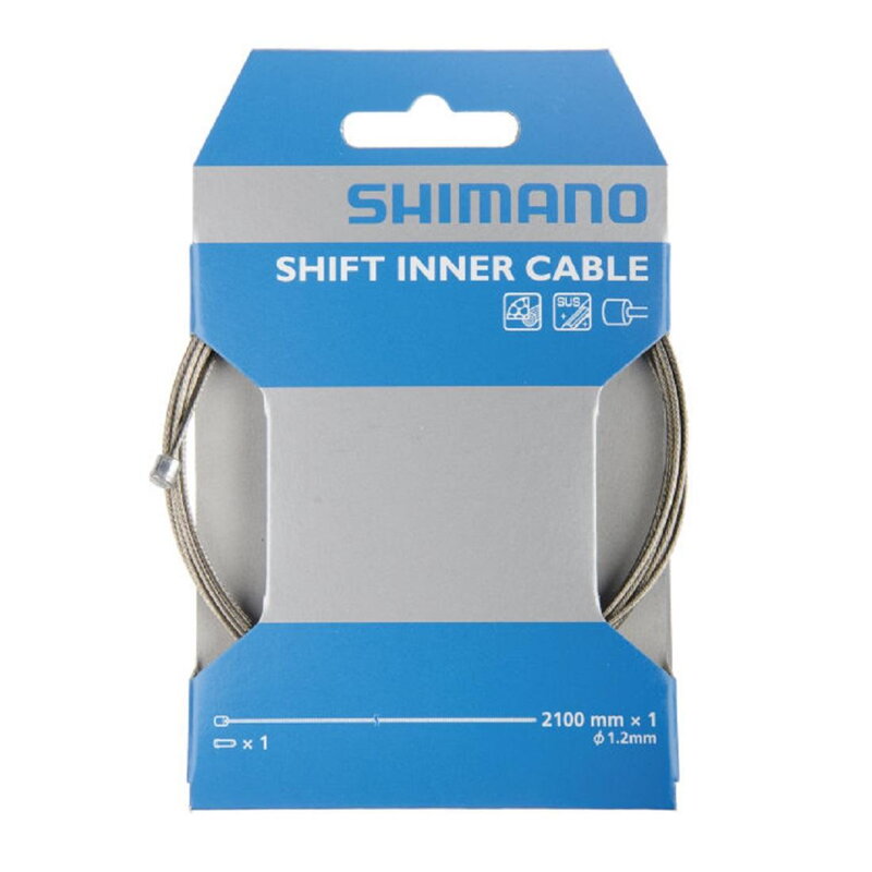 Kabel za prestavljanje SHIMANO 1,2x2100 mm iz nerjavečega jekla + končna kapica Kabel za prestavljanje SHIMANO 1,2x2100 mm iz nerjavečega jekla + končna kapica