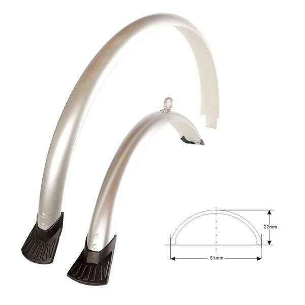 Plastični blatniki DEMA 28" srebrni + oporniki Plastični blatniki DEMA 28" srebrni + oporniki